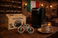 Italian Roast Single Serve Coffee Cup PODS. 18 pack of Specialty grade coffee sourced from the volcanic highlands of Sumatra.